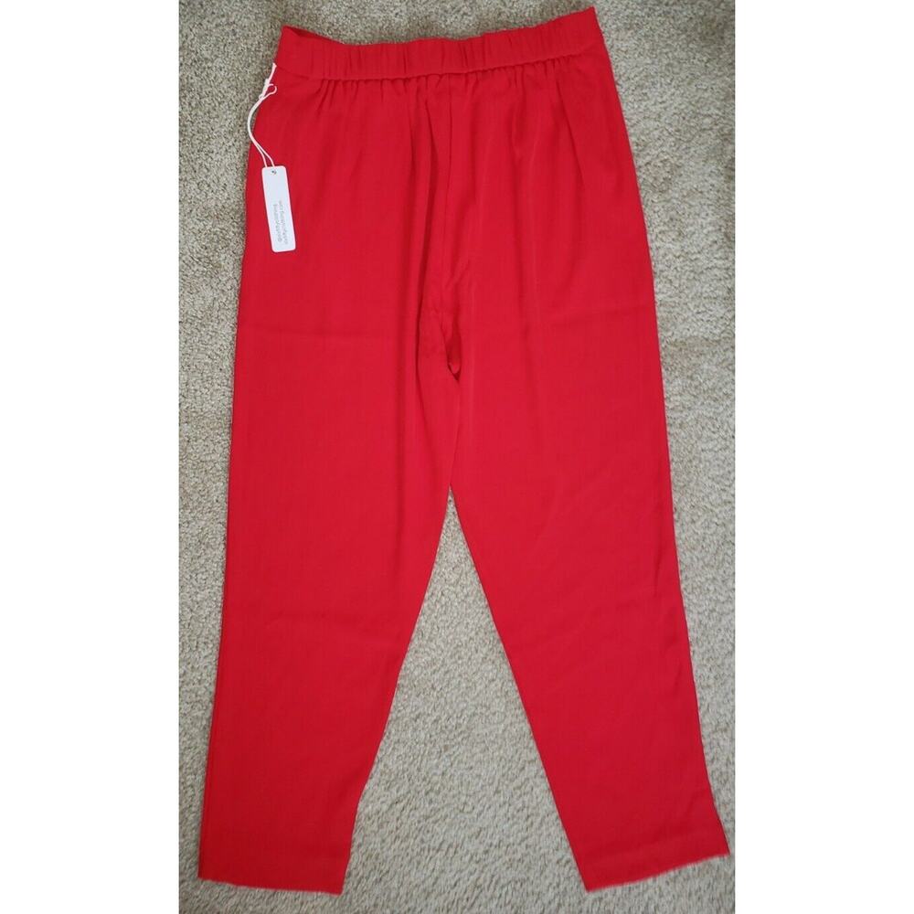 SIX FIFTY Pants Bright Red Wide Leg Stretch Trouser Women Size Medium NEW w Tags